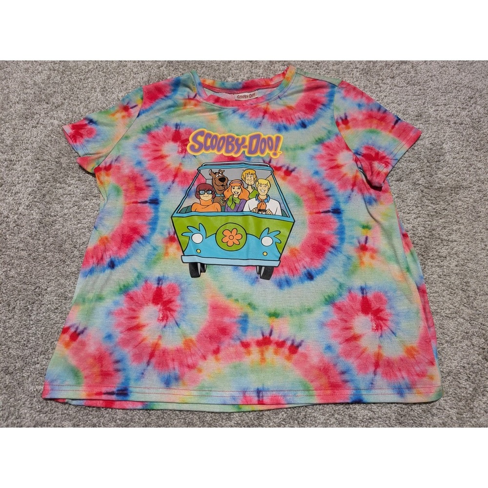 PJAMMY Scooby Doo Tie Dye Graphic T Shirt Women's Size‎ L